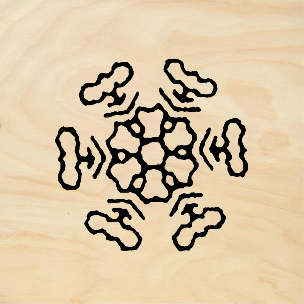 StampaFe Snowflake #3 Snowflake Three - Rubber Stamp 1 x 1
