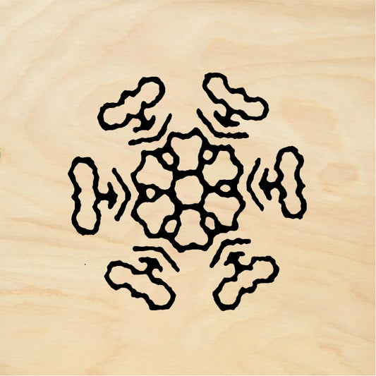 StampaFe Snowflake #3 Snowflake Three - Rubber Stamp 1 x 1