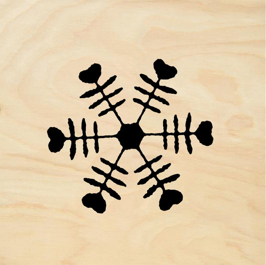 StampaFe Snowflake #5 Snowflake Five - Rubber Stamp 1 x 1.25