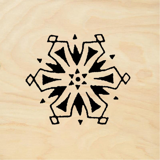 StampaFe Snowflake #6 Snowflake Six - Rubber Stamp 1 x 1.25