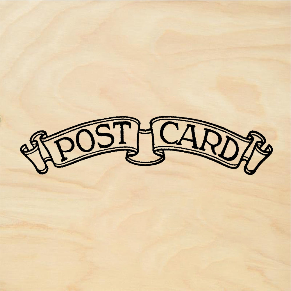 StampaFe POST CARD banner - Rubber Stamp 2.5 x 0.5
