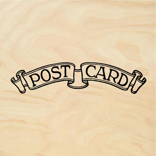 StampaFe POST CARD banner - Rubber Stamp 2.5 x 0.5