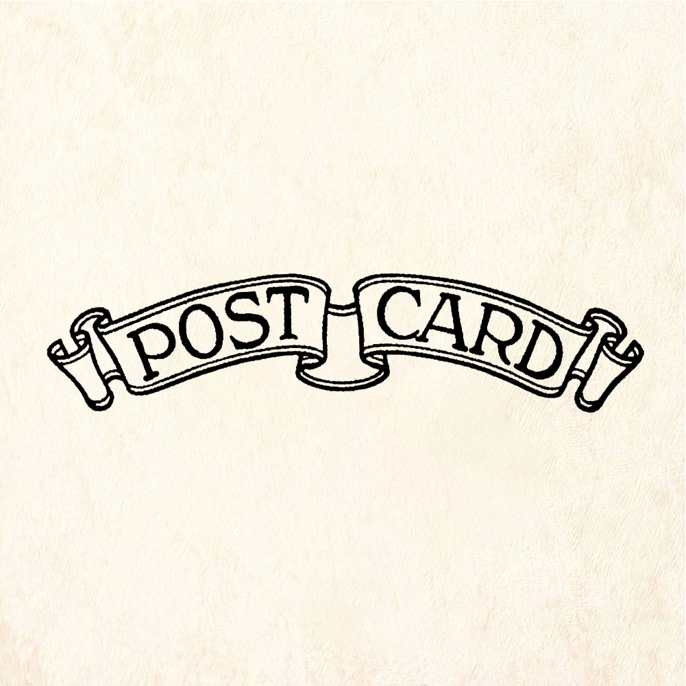 StampaFe POST CARD banner - Rubber Stamp 2.5 x 0.5