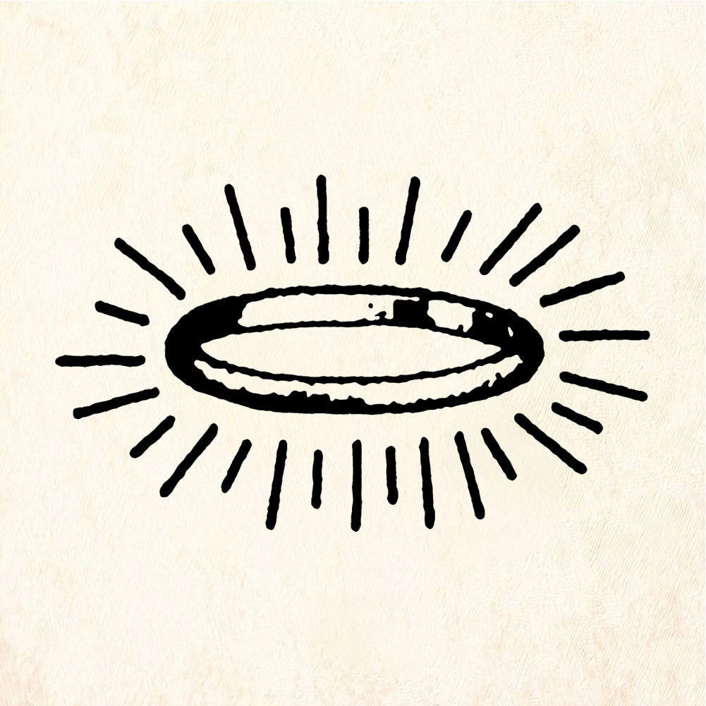 StampaFe Radiant Halo Rubber Art Stamp