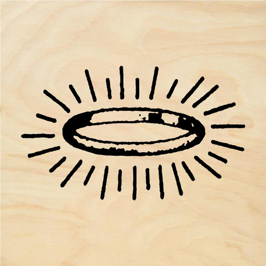 StampaFe Halo #2 Radiant Halo - Rubber Stamp 1.25 x 0.75