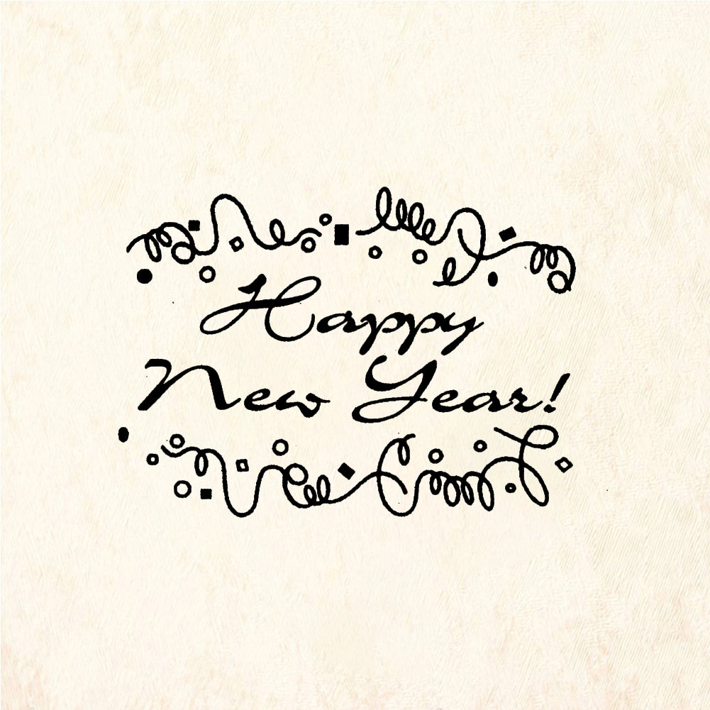 StampaFe Happy New Year! Happy New Year - Rubber Stamp 2.5 x 1