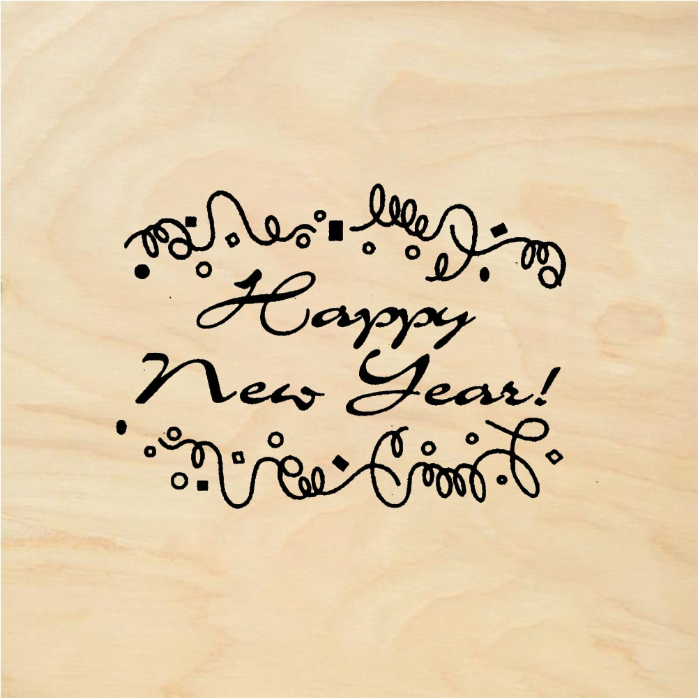 StampaFe Happy New Year! Happy New Year - Rubber Stamp 2.5 x 1