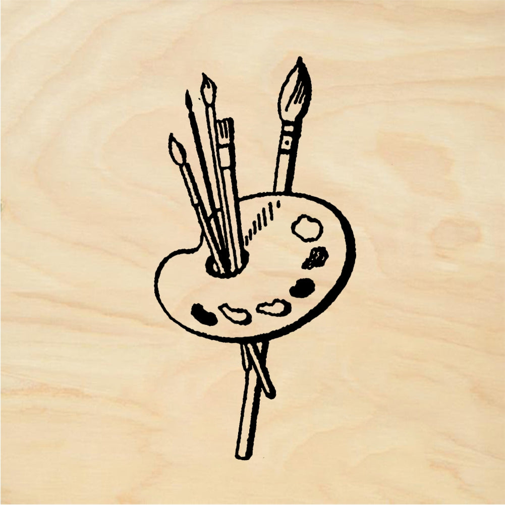StampaFe Artist palette - Rubber Stamp 1.75 x 1.25