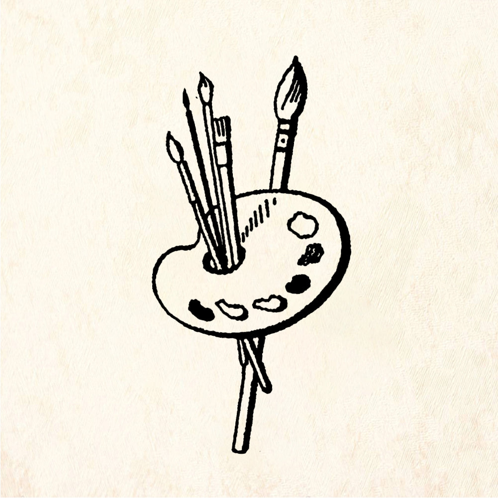 StampaFe Artist palette - Rubber Stamp 1.75 x 1.25