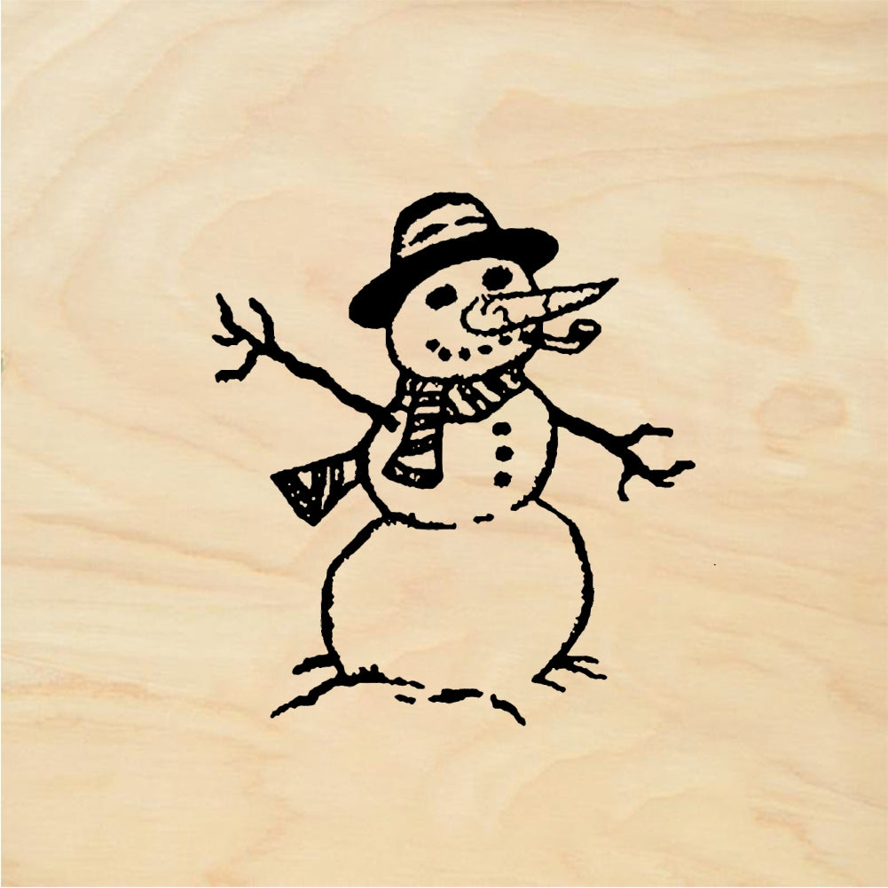 StampaFe Snowman - Rubber Stamp 1 x 1.25
