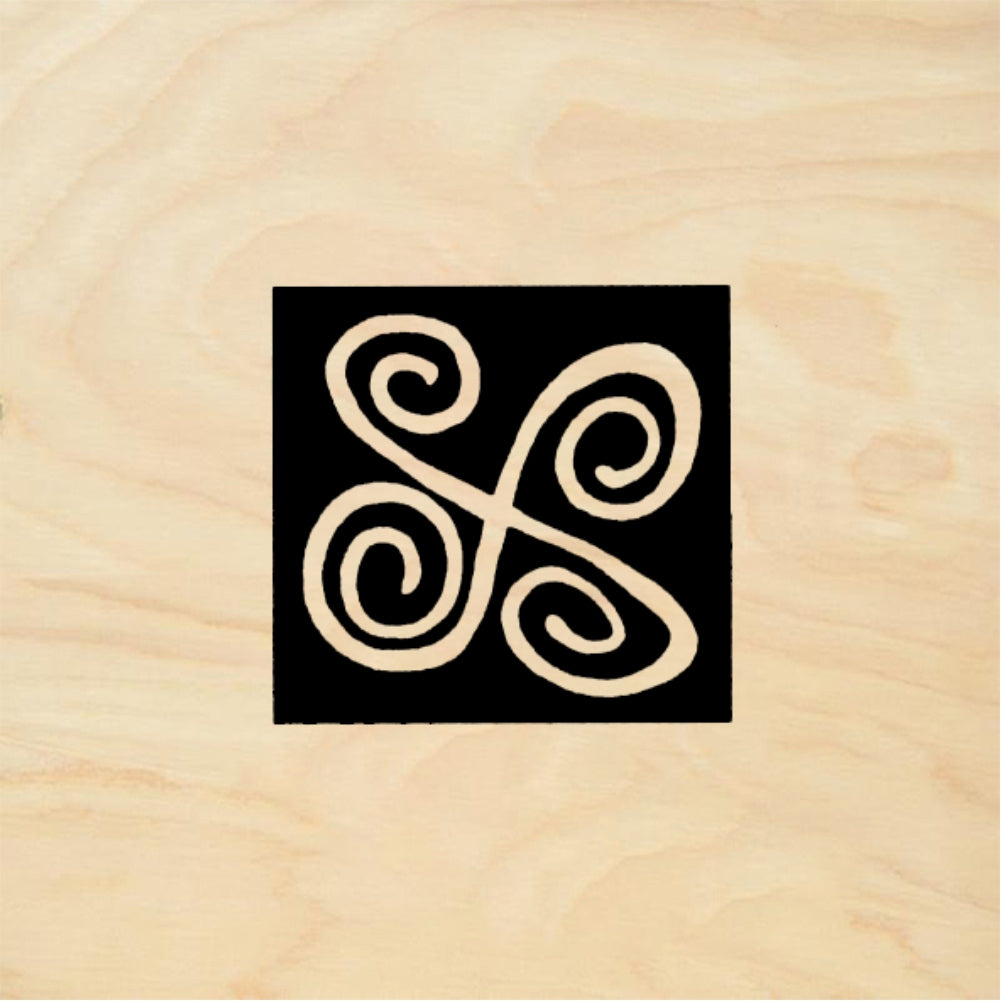 StampaFe Worm Square - Rubber Stamp 1.5 x 1