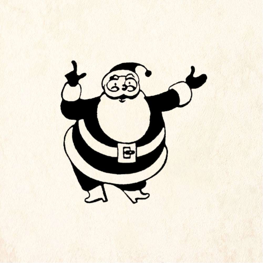 StampaFe Fat Santa - Rubber Stamp 1 x 1.5