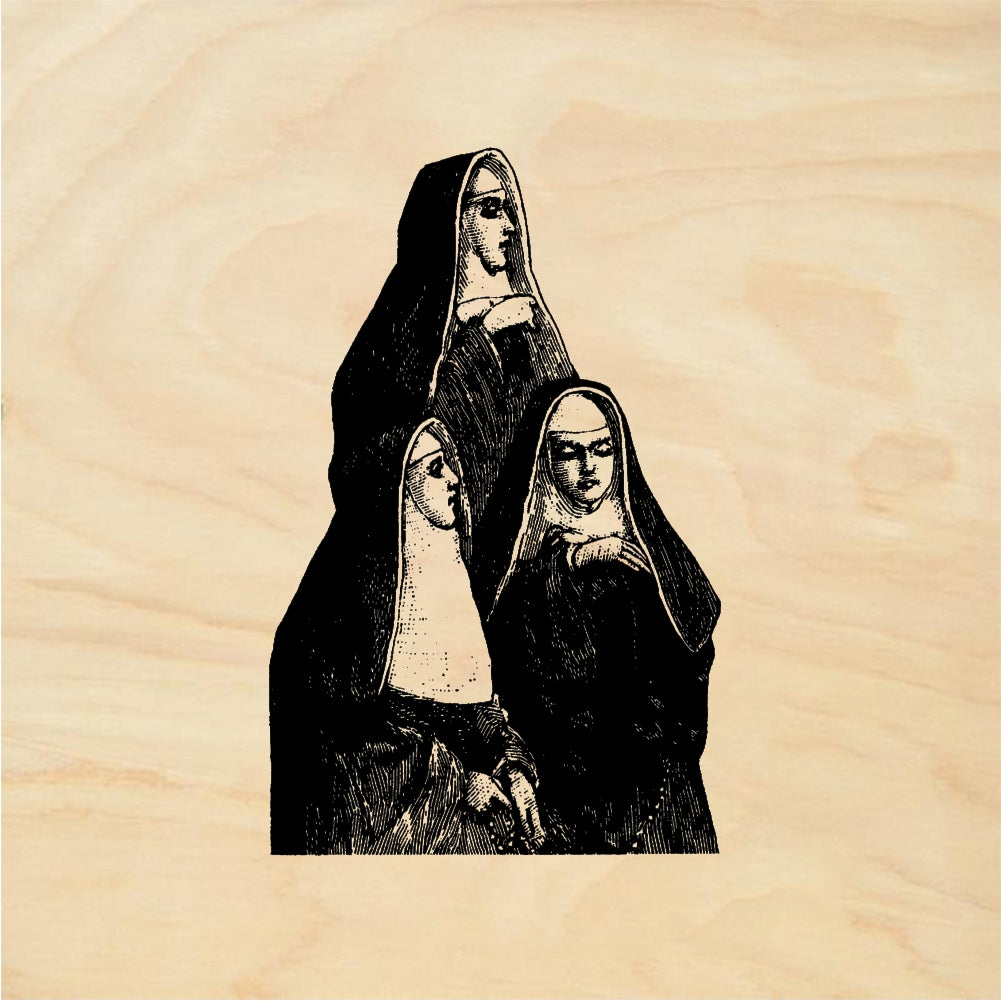 StampaFe Nun trio - Rubber Stamp 2.25 x 2.25