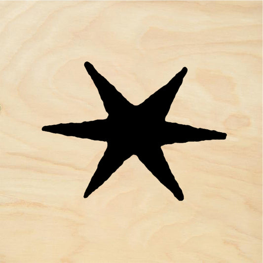 StampaFe 6-points star - Rubber Stamp 0.5 x 1.25