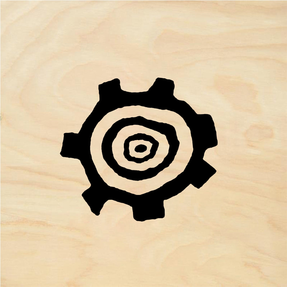 StampaFe Petroglyph Sun, sm. - Rubber Stamp 1 x 0.75