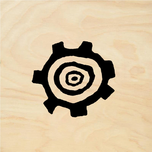 StampaFe Petroglyph Sun, sm. - Rubber Stamp 1 x 0.75