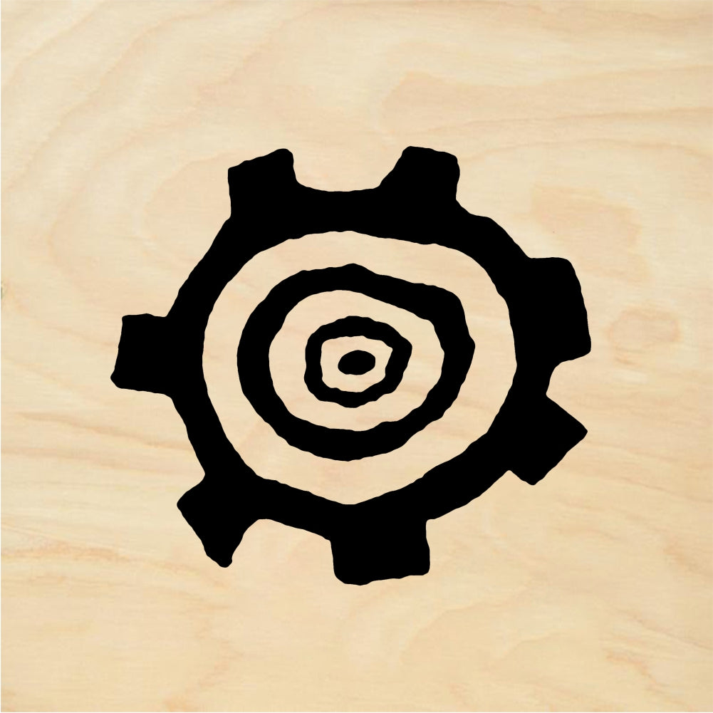 StampaFe Petroglyph Sun, med. - Rubber Stamp 2.25 x 1.5