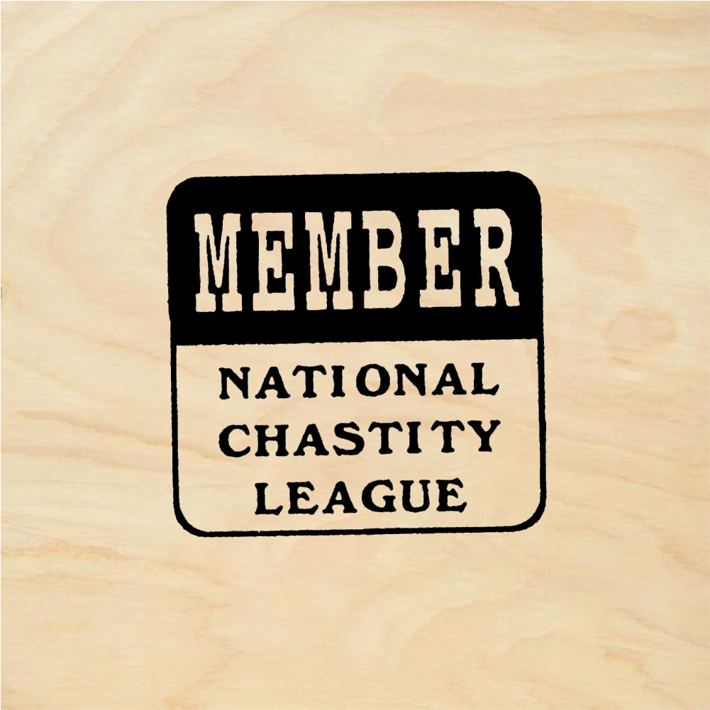 StampaFe MEMBER NATIONAL CHASTITY LEAGUE Chastity League - Rubber Stamp 1.5 x 1