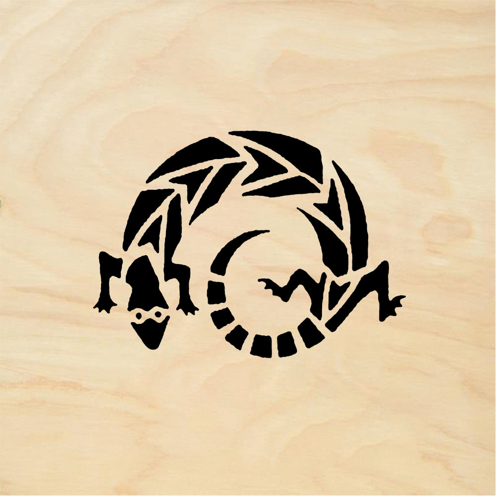 StampaFe Stencil lizard - Rubber Stamp 1 x 1