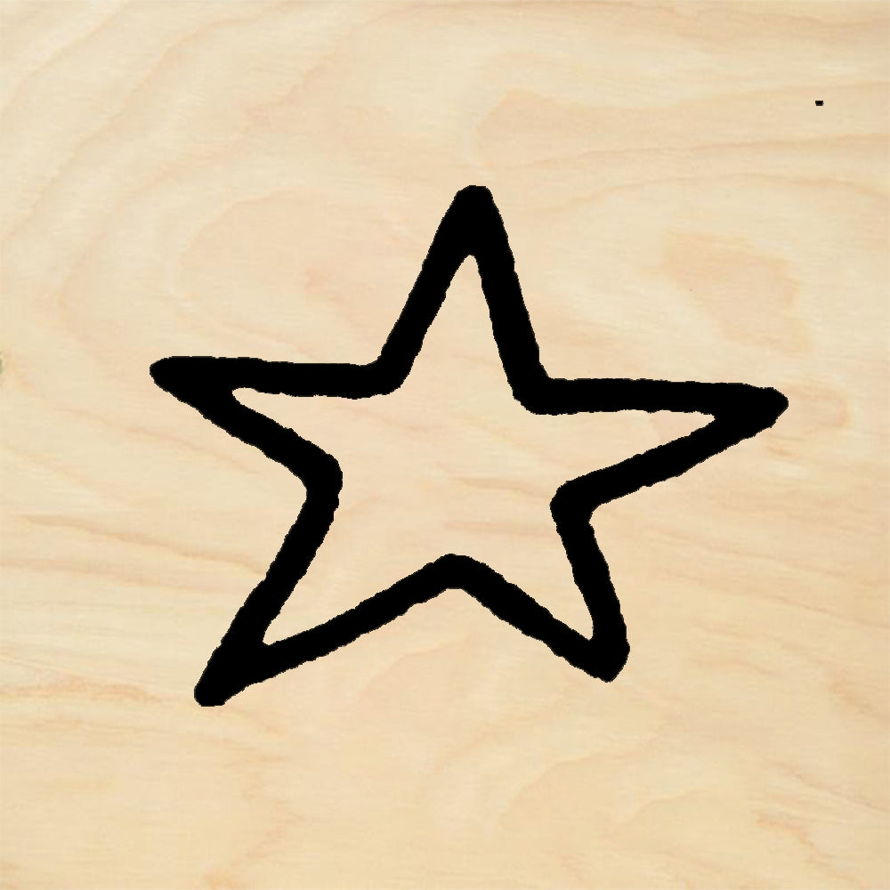 StampaFe Outline star - Rubber Stamp 1.25 x 1