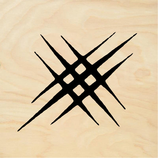 StampaFe Crosshatch Motif - Rubber Stamp 1.25 x 1.25