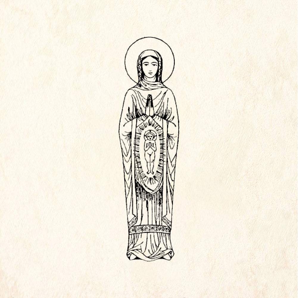 StampaFe Mary With Child - Rubber Stamp 1.5 x 2