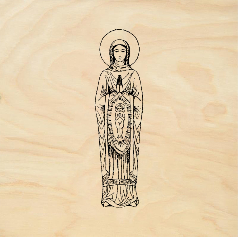 StampaFe Mary With Child - Rubber Stamp 1.5 x 2