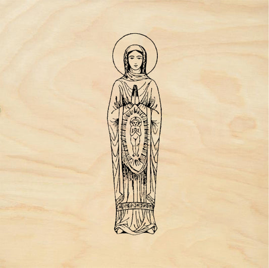 StampaFe Mary With Child - Rubber Stamp 1.5 x 2