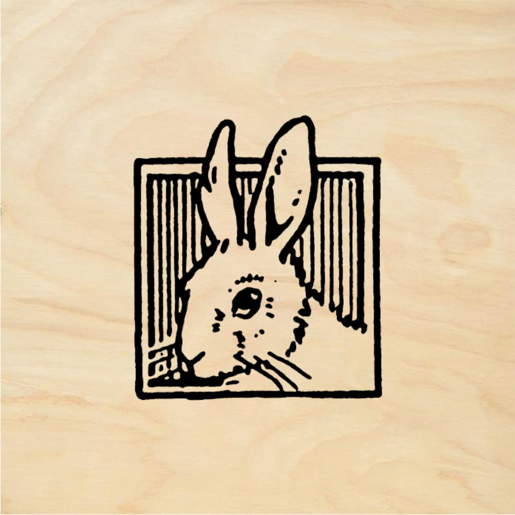 StampaFe Bunny Square - Rubber Stamp 1.5 x 1.25