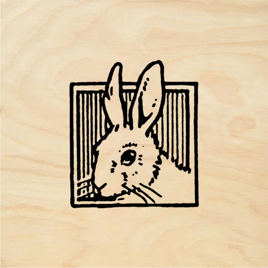 StampaFe Bunny Square - Rubber Stamp 1.5 x 1.25
