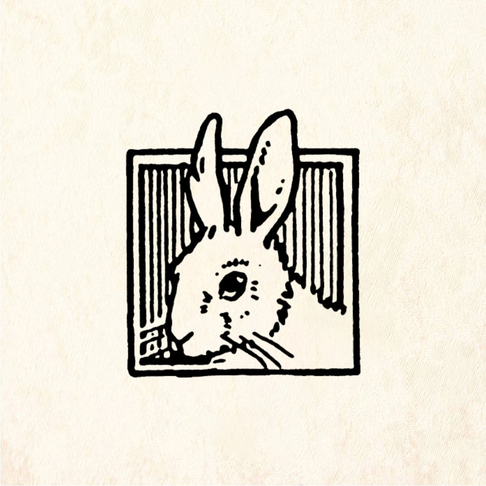 StampaFe Bunny Square - Rubber Stamp 1.5 x 1.25
