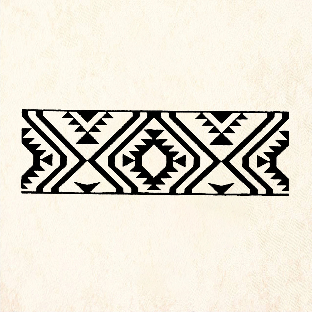 StampaFe Inca textile border - Rubber Stamp 2.75 x 1