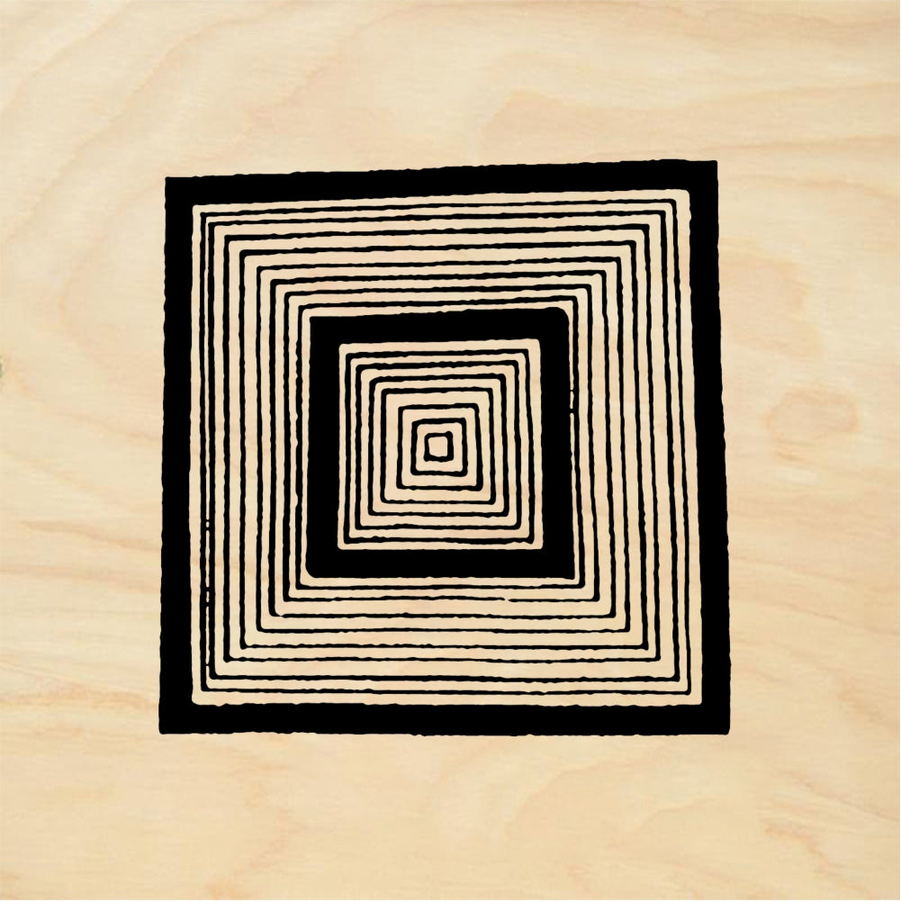StampaFe Flare-lined square Flare Lined Square - Rubber Stamp 1.25 x 1