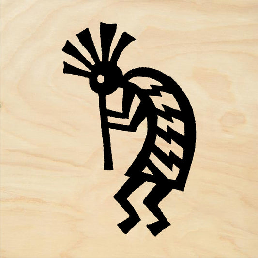 StampaFe Large Left Striped Kokopelli Rubber Art Stamp