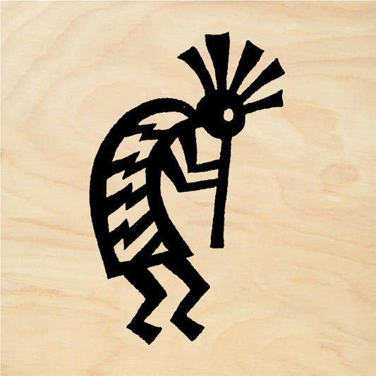 StampaFe Large Right Striped Kokopelli Rubber Art Stamp