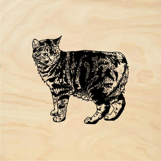 StampaFe Manx Cat - Rubber Stamp 2 x 1.75