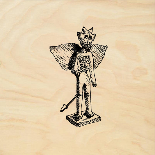 StampaFe Little Day of the Dead devil DOTD Devil - Rubber Stamp 1.75 x 1.75