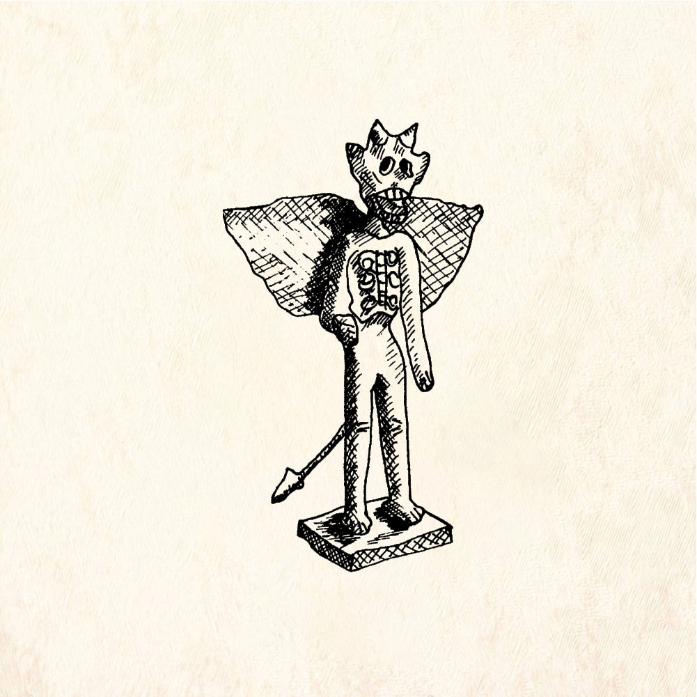 StampaFe Little Day of the Dead devil DOTD Devil - Rubber Stamp 1.75 x 1.75
