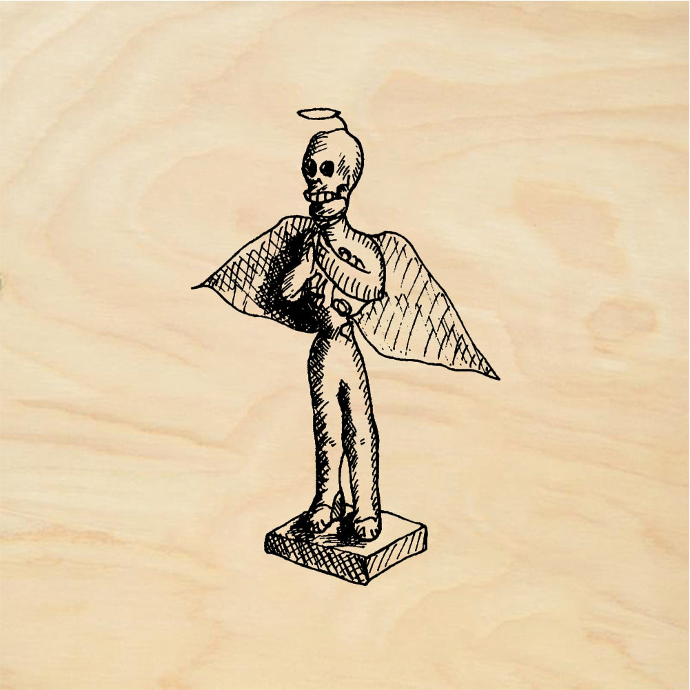 StampaFe Little Day of the Dead angel DOTD Angel - Rubber Stamp 1.25 x 1.5