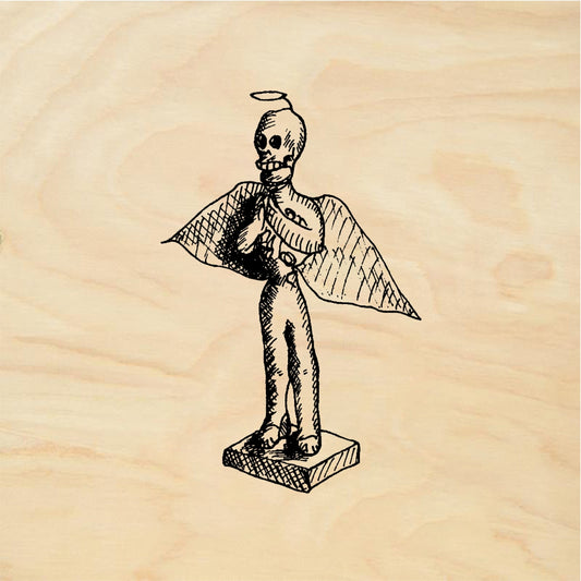 StampaFe Little Day of the Dead angel DOTD Angel - Rubber Stamp 1.25 x 1.5