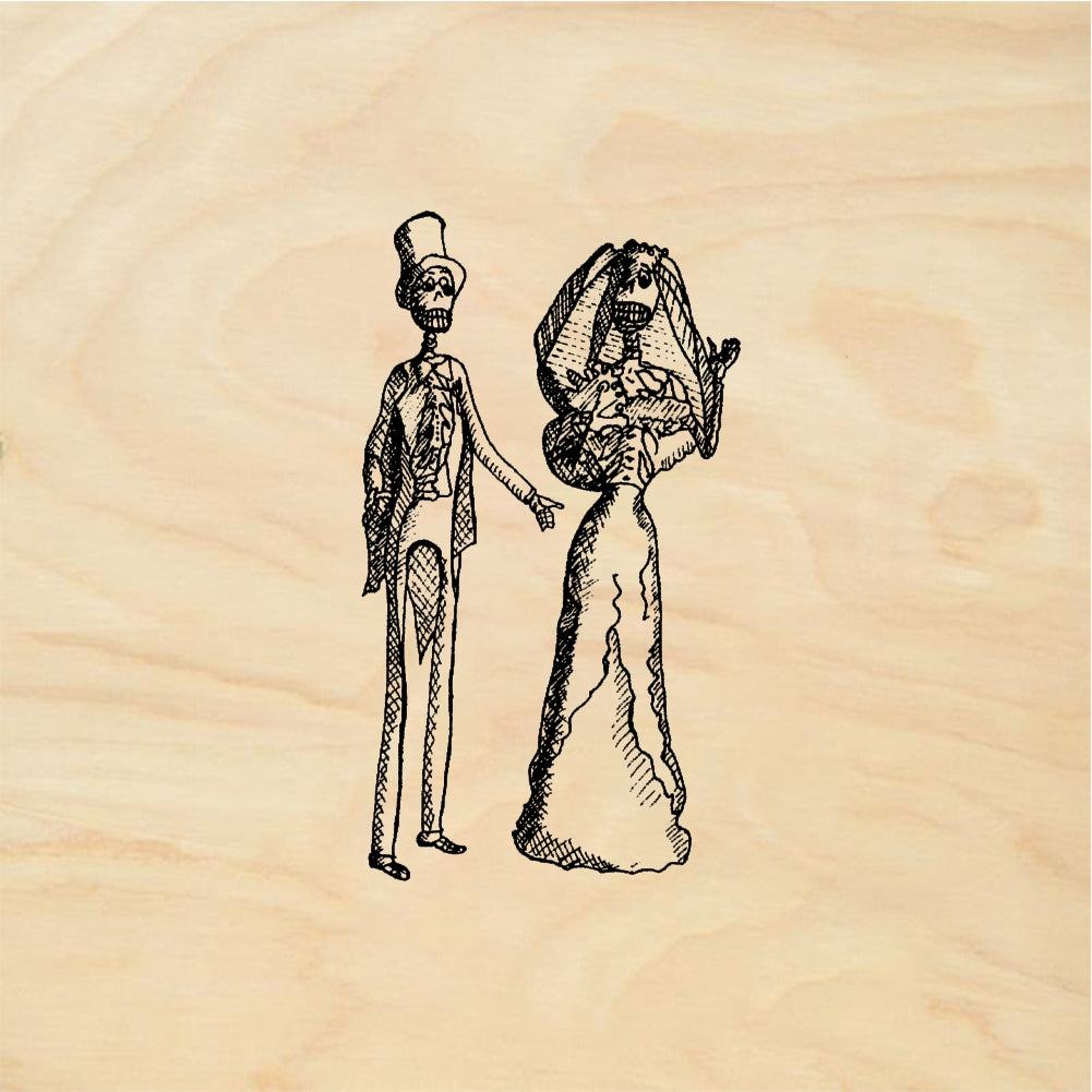 StampaFe DOTD bridal couple - Rubber Stamp 1 x 1.75
