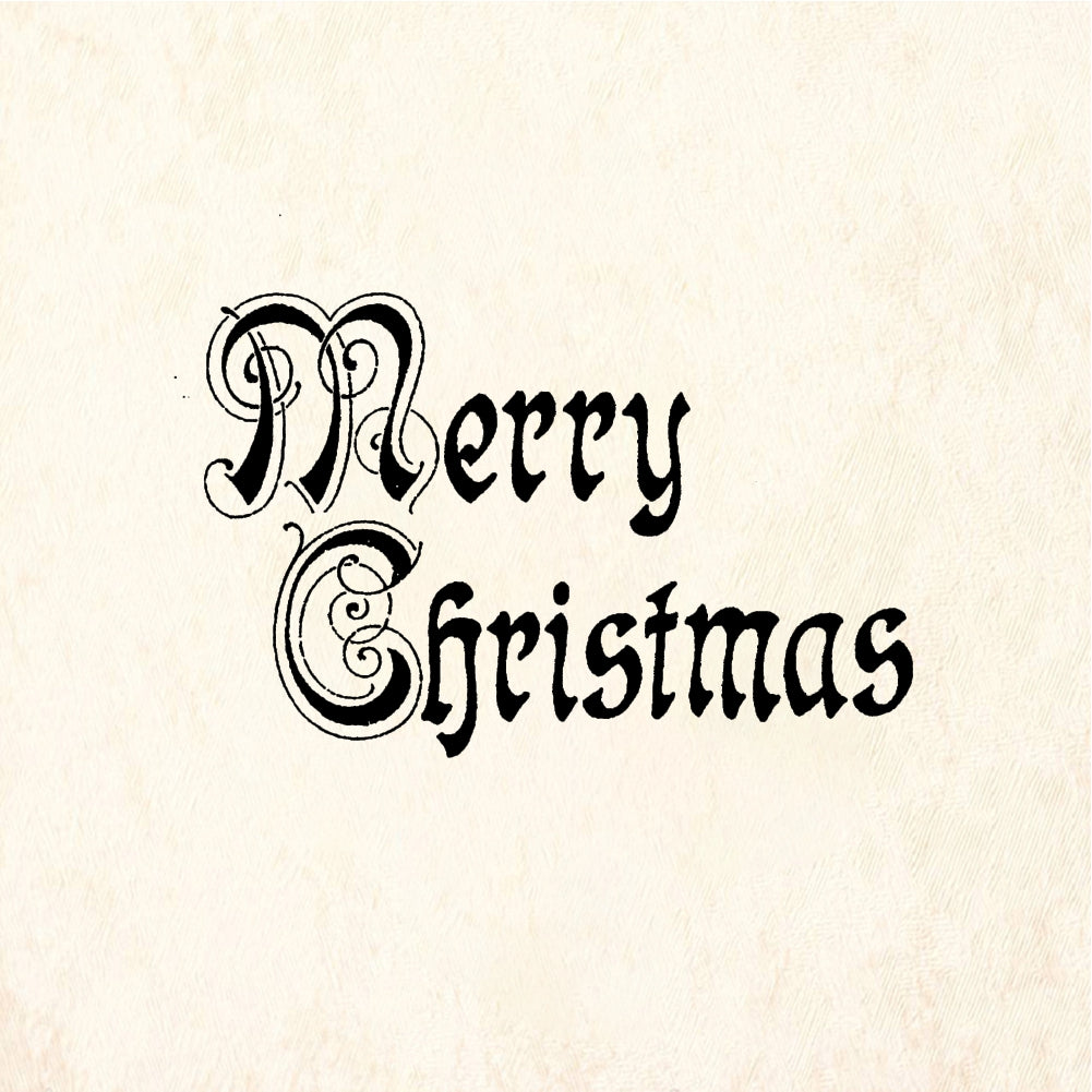 StampaFe Merry Christmas, fancy Merry Christmas Fancy - Rubber Stamp 1.5 x 1