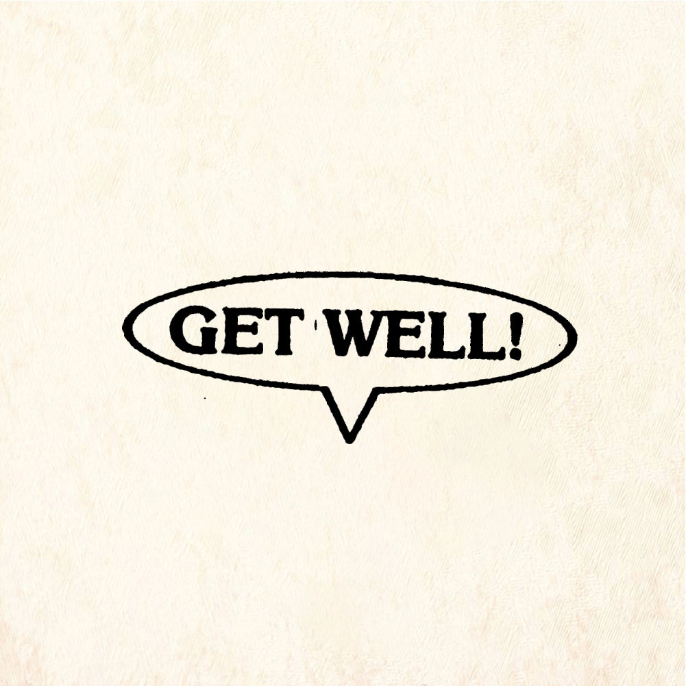 StampaFe GET WELL! Text - Rubber Stamp 1 x 0.5
