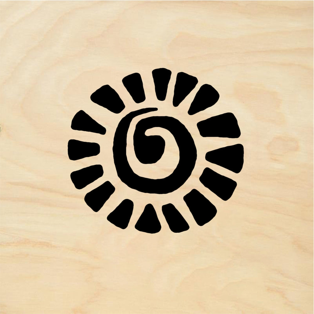 StampaFe Medium Flor Spiral Circular Pattern Rubber Art Stamp