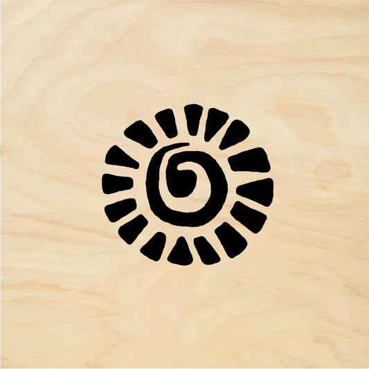 StampaFe Flor, sm. Tiny Spiral Flor - Rubber Stamp 0.5 x 0.5