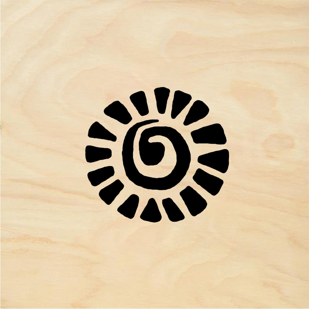 StampaFe Small Flor Spiral Circular Pattern Rubber Art Stamp