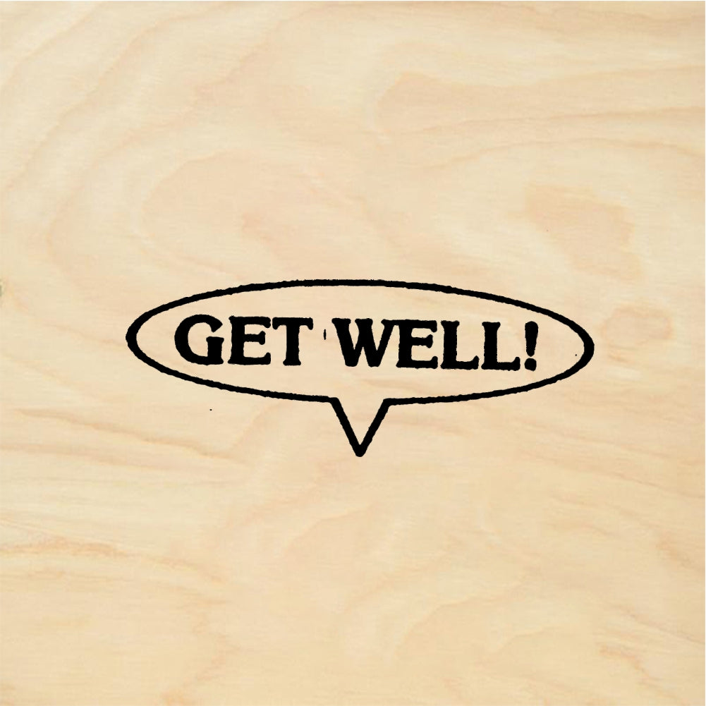 StampaFe GET WELL! Text - Rubber Stamp 1 x 0.5