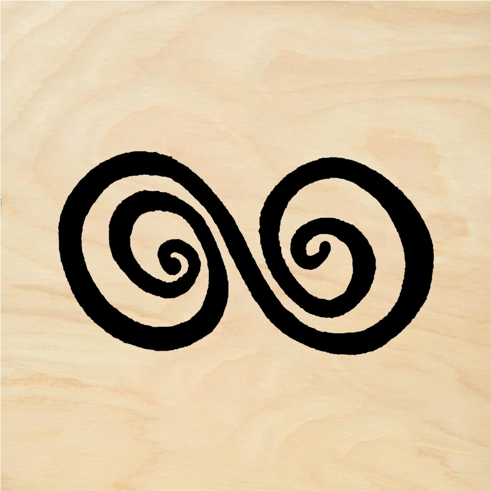StampaFe Large S Curl Double Spiral Rubber Art Stamp