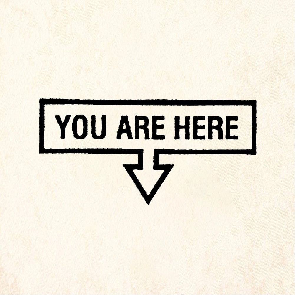 StampaFe YOU ARE HERE - Rubber Stamp 1 x 0.5