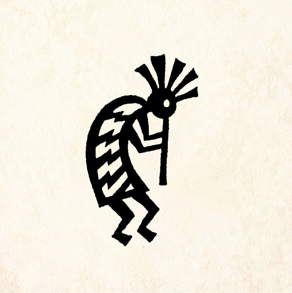 StampaFe Small Right Striped Kokopelli Rubber Art Stamp